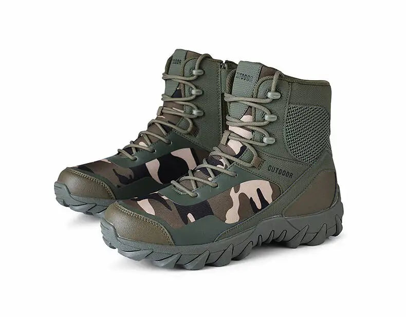 Brand Outdoor Boots Men's High Quality Ankle Boots Waterproof Non-slip Hiking Boots Wear-resistant Jungle Trekking Size 39-47
