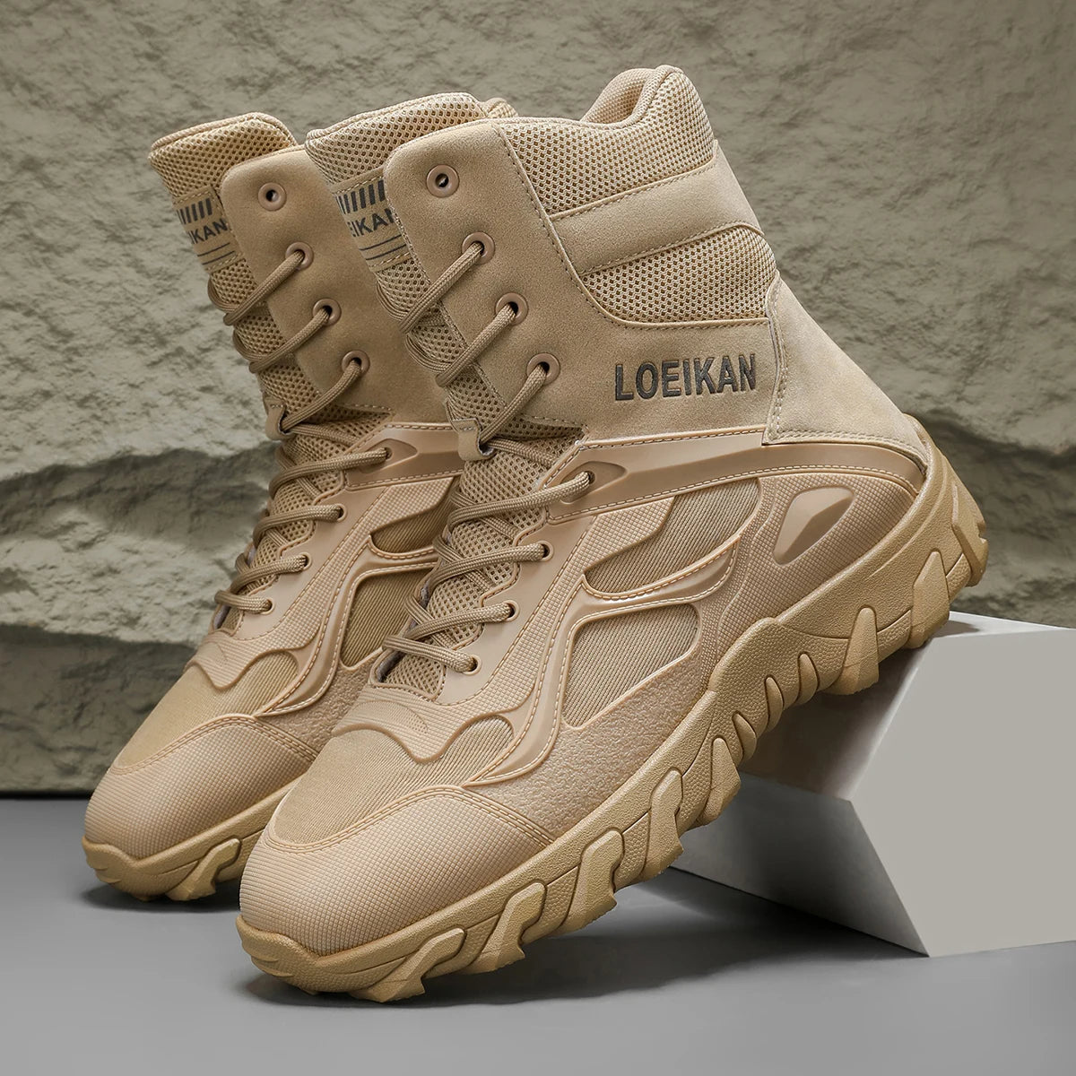 Men's high top denim boots, casual sports shoes, trendy and fashionable men's boots