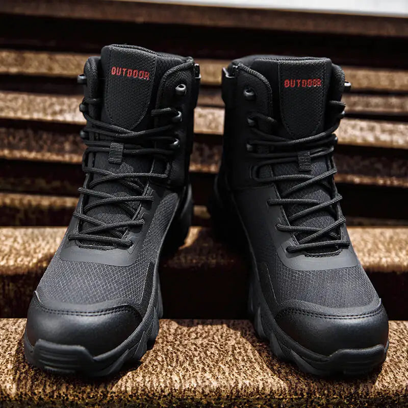 Brand Outdoor Boots Men's High Quality Ankle Boots Waterproof Non-slip Hiking Boots Wear-resistant Jungle Trekking Size 39-47