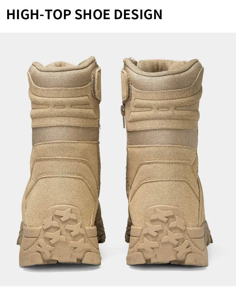 Men's Boots Thick High Quality Sports Shoes Outdoor Ankle Boots Non-slip Hiking Boots Wear-resistant Jungle Trekking Size 39-47