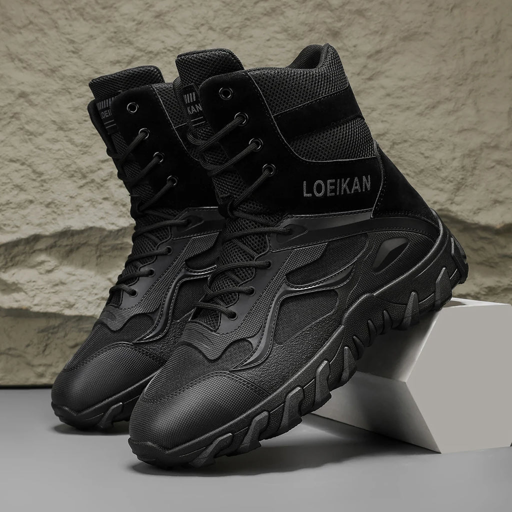 Men's high top denim boots, casual sports shoes, trendy and fashionable men's boots