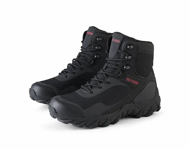 Brand Outdoor Boots Men's High Quality Ankle Boots Waterproof Non-slip Hiking Boots Wear-resistant Jungle Trekking Size 39-47