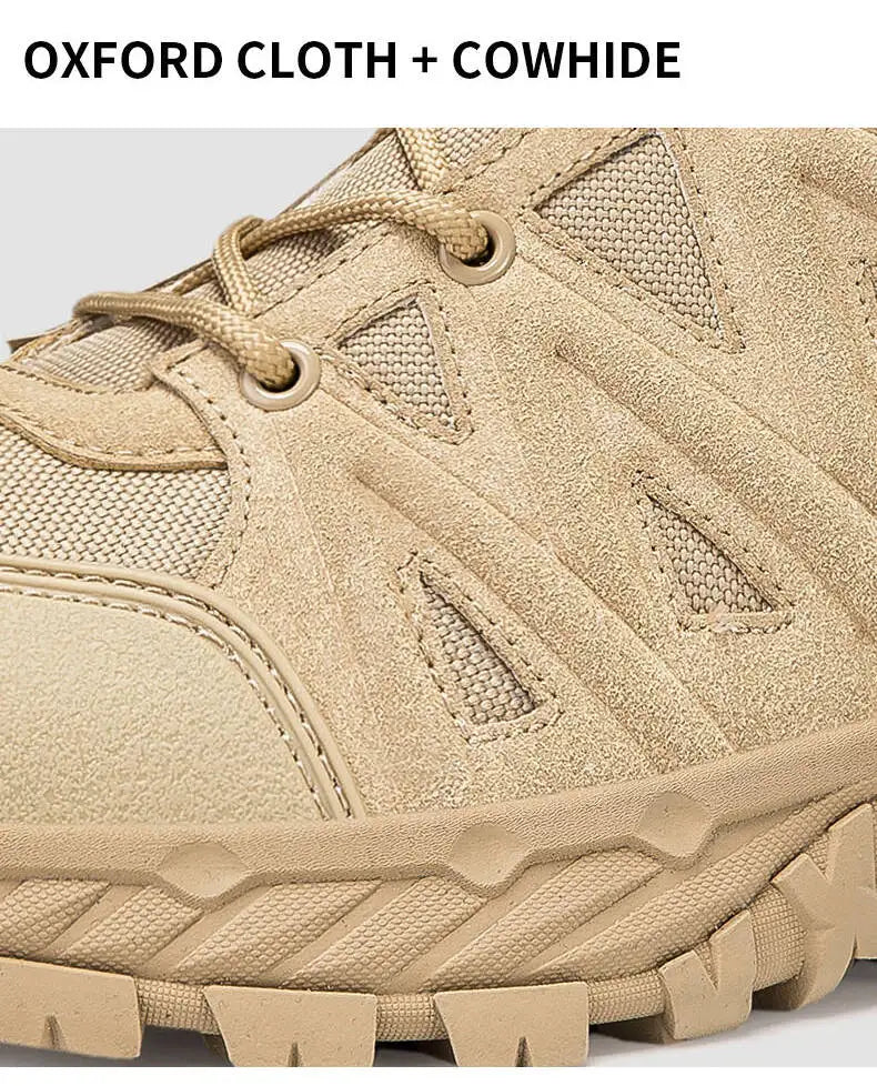 Men's Boots Thick High Quality Sports Shoes Outdoor Ankle Boots Non-slip Hiking Boots Wear-resistant Jungle Trekking Size 39-47