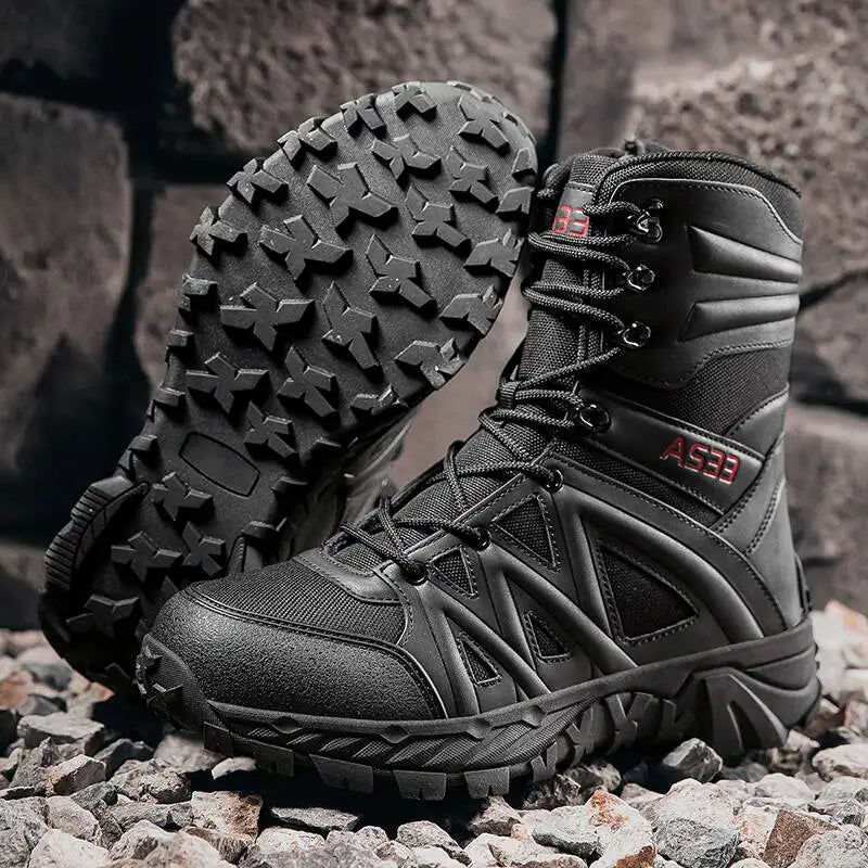 Men's Boots Thick High Quality Sports Shoes Outdoor Ankle Boots Non-slip Hiking Boots Wear-resistant Jungle Trekking Size 39-47