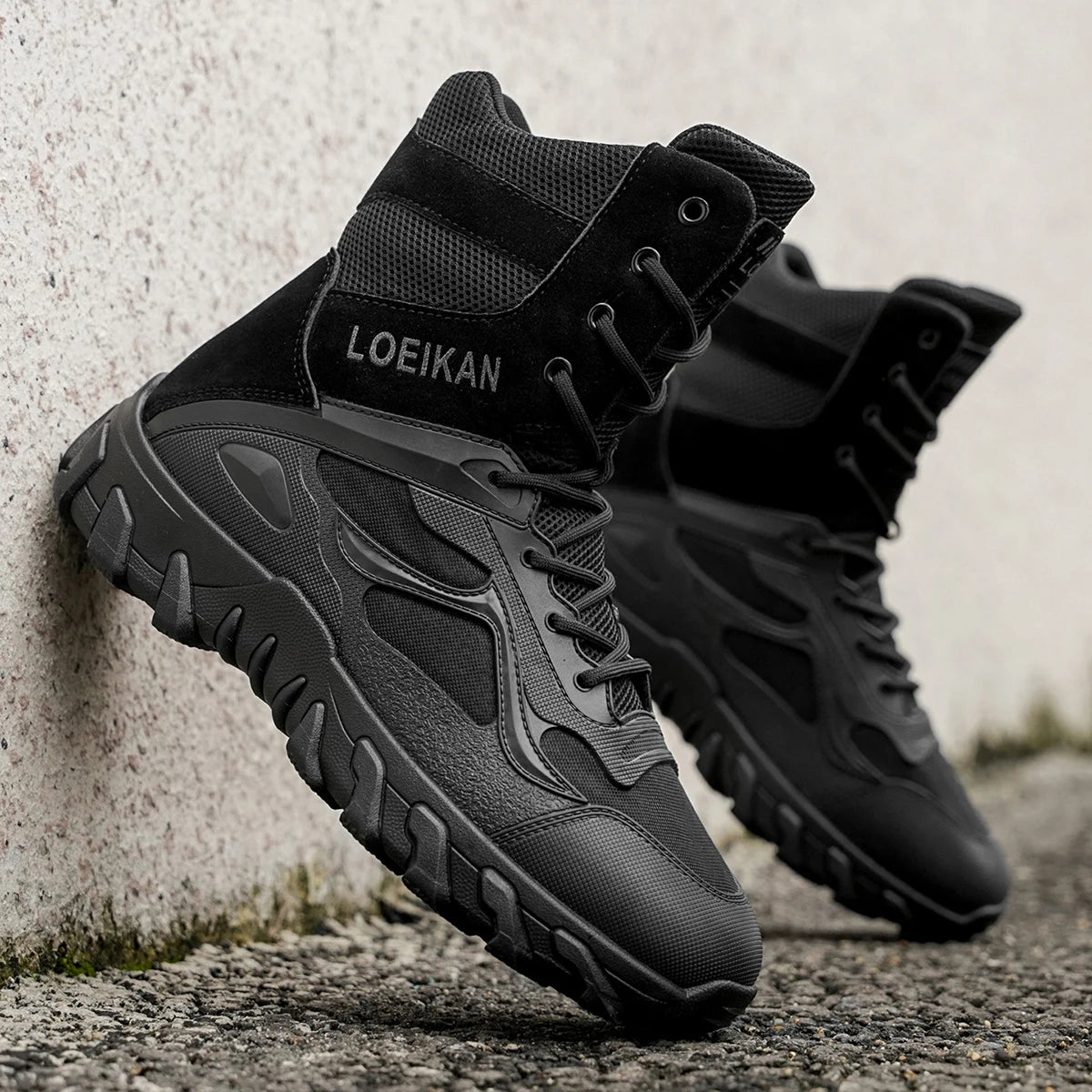 Men's high top denim boots, casual sports shoes, trendy and fashionable men's boots