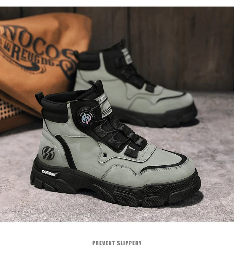 Boots Winter Mens Shoes Casual Cowboy Combat Tactical Motorcycle Chelsea Ankle Work Leather Outdoor Designer Luxury Hiking