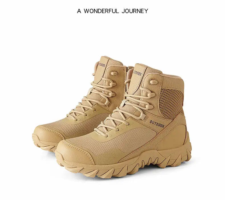 Brand Outdoor Boots Men's High Quality Ankle Boots Waterproof Non-slip Hiking Boots Wear-resistant Jungle Trekking Size 39-47