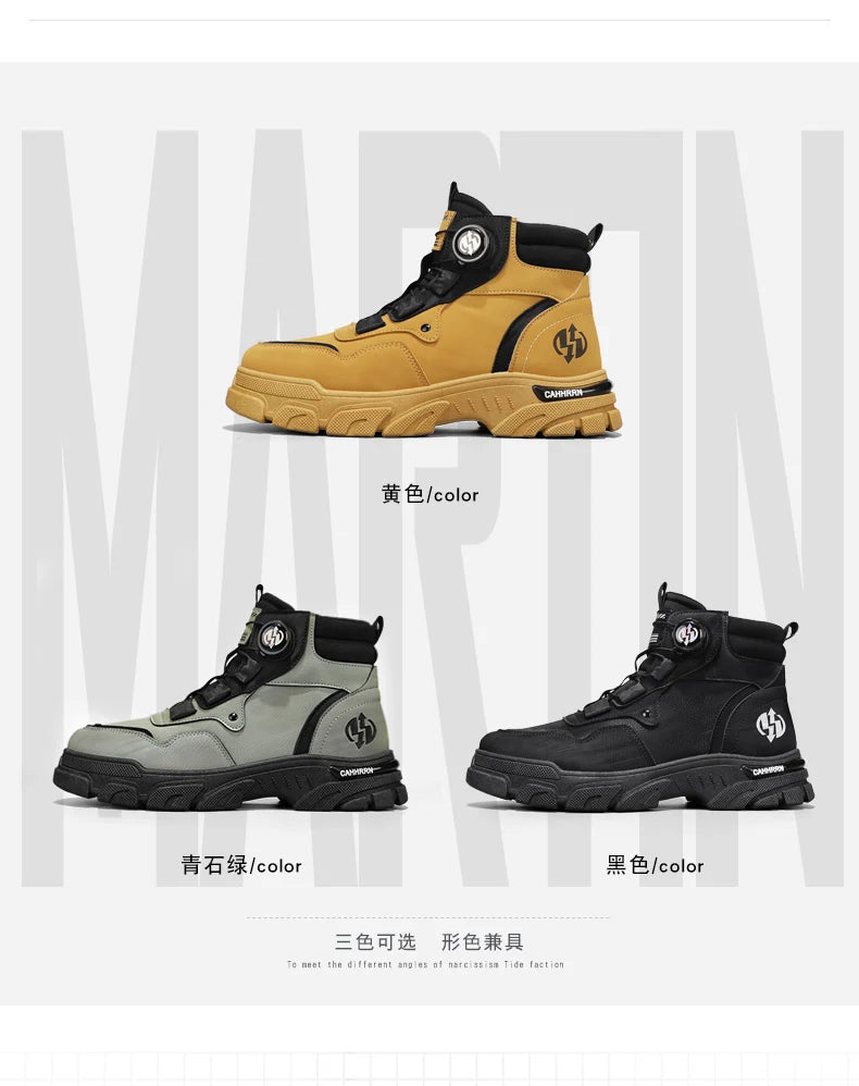 Boots Winter Mens Shoes Casual Cowboy Combat Tactical Motorcycle Chelsea Ankle Work Leather Outdoor Designer Luxury Hiking