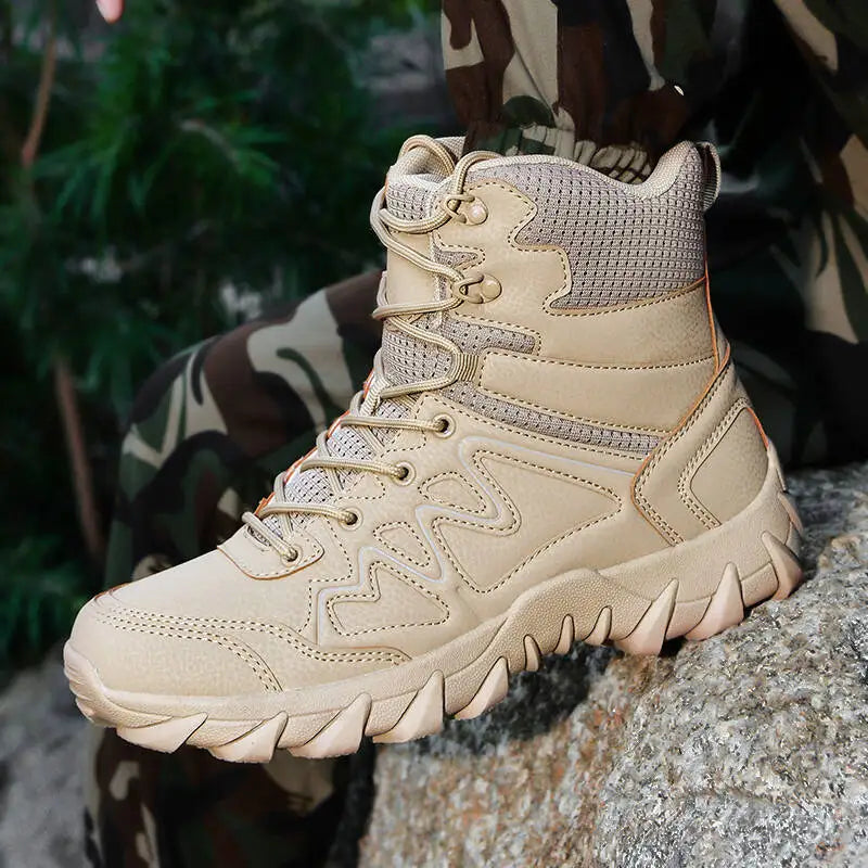 Brand Outdoor Boots Men's High Quality Ankle Boots Waterproof Non-slip Hiking Boots Wear-resistant Jungle Trekking Size 39-47