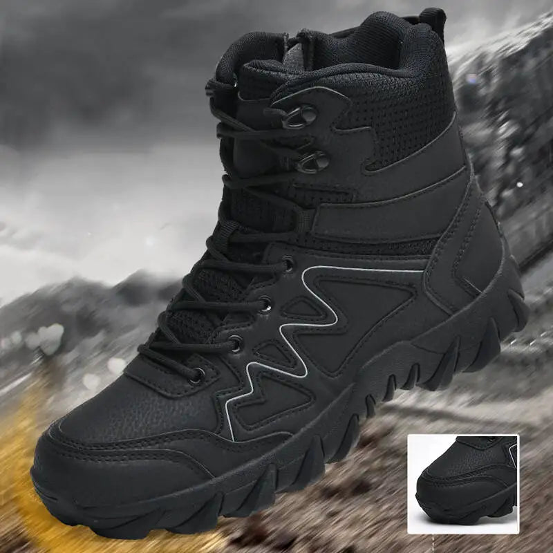 Brand Outdoor Boots Men's High Quality Ankle Boots Waterproof Non-slip Hiking Boots Wear-resistant Jungle Trekking Size 39-47
