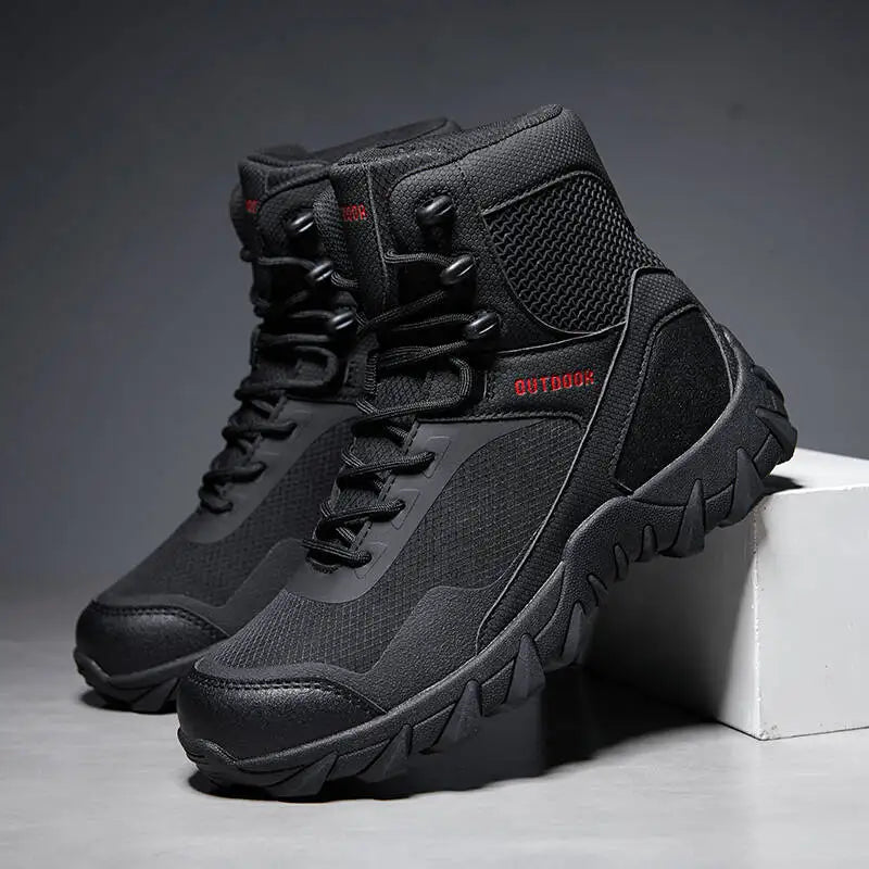 Brand Outdoor Boots Men's High Quality Ankle Boots Waterproof Non-slip Hiking Boots Wear-resistant Jungle Trekking Size 39-47