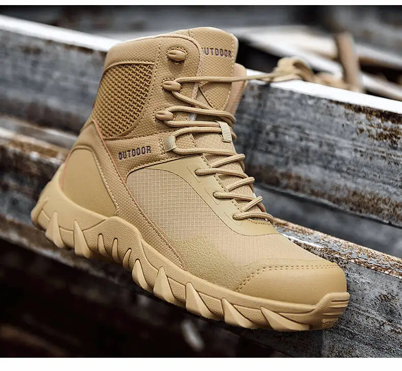 Brand Outdoor Boots Men's High Quality Ankle Boots Waterproof Non-slip Hiking Boots Wear-resistant Jungle Trekking Size 39-47