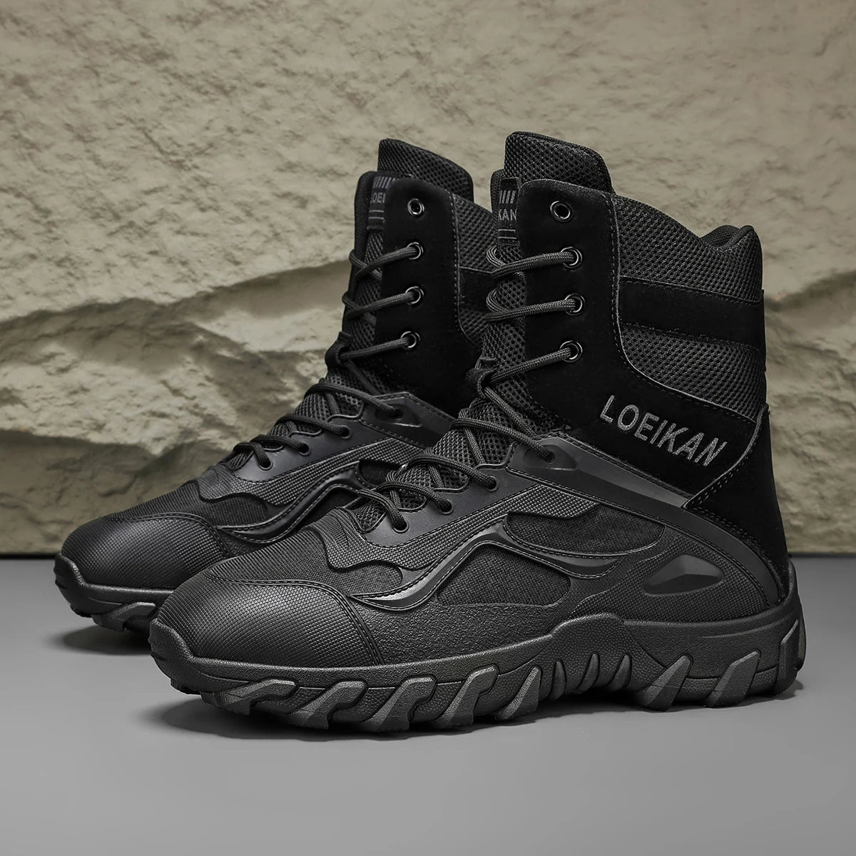 Men's high top denim boots, casual sports shoes, trendy and fashionable men's boots