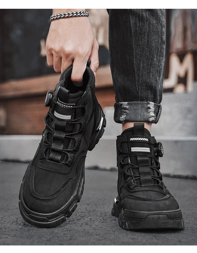 Boots Winter Mens Shoes Casual Cowboy Combat Tactical Motorcycle Chelsea Ankle Work Leather Outdoor Designer Luxury Hiking