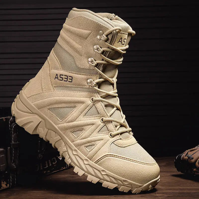Men's Boots Thick High Quality Sports Shoes Outdoor Ankle Boots Non-slip Hiking Boots Wear-resistant Jungle Trekking Size 39-47